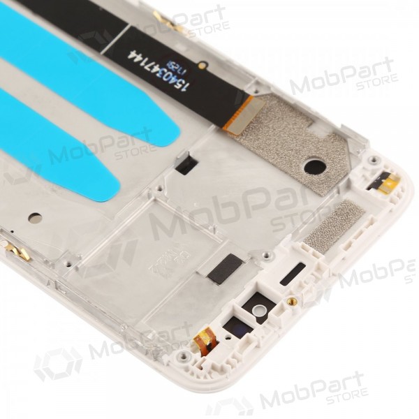 Xiaomi Mi A1 / Mi 5X scherm (wit) (met een frame) (gebruikt grade C, origineel)