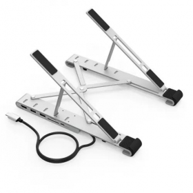 CHOETECH laptopstandaard met 7-poorts USB Type-C hub