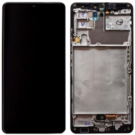 Samsung Galaxy A42 5G scherm (zwart) (met frame) (origineel)