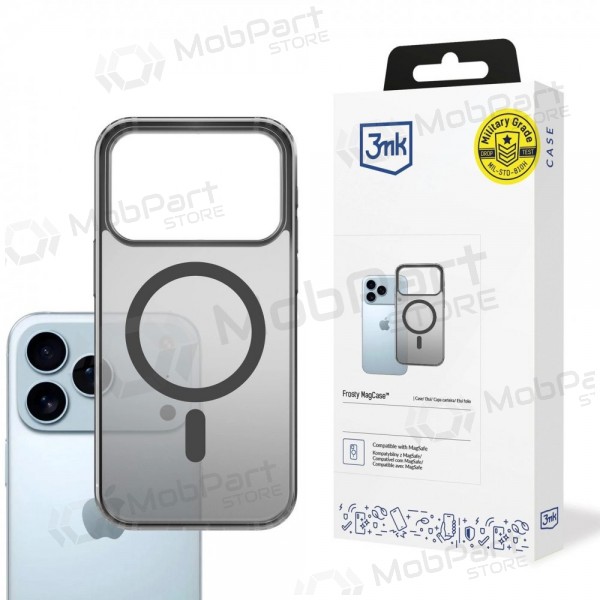 Apple iPhone 17 Pro, 18 Pro hoesje - 3mk Frosty MagCase (zwart)