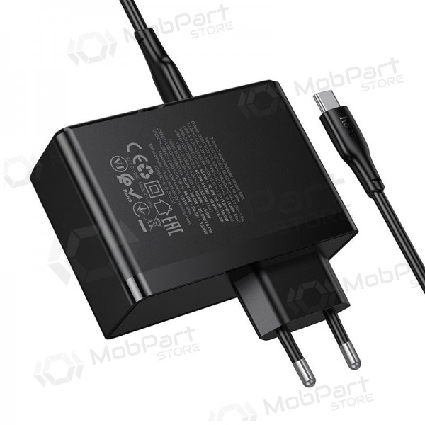 Hoco N85 100 W netlader 3x USB-C + USB-A met USB-C kabel 2 m zwart