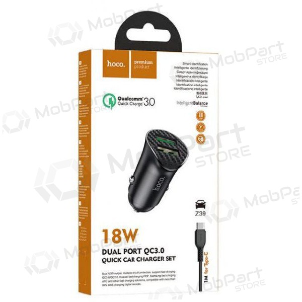 Autolader HOCO Z39 USB + 