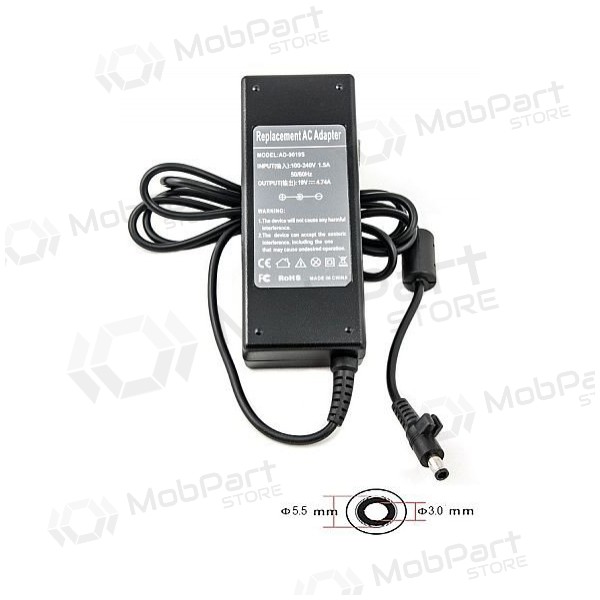 SAMSUNG 90W: 19V, 4.74A laptop oplader