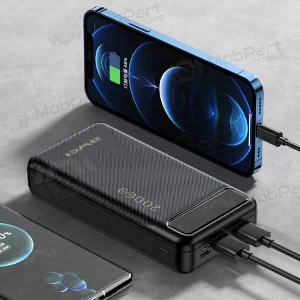 Powerbank Awei P6K 5V/2.1A 20000mAh zwart