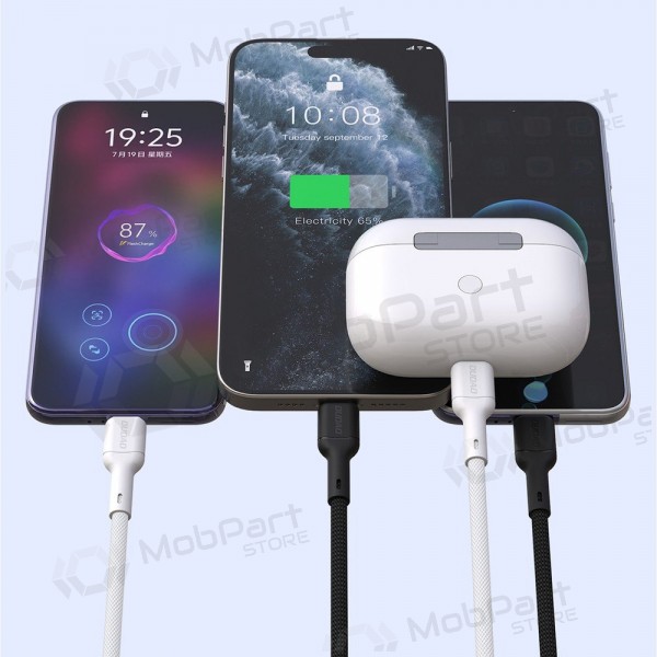 USB-C kabel Dudao L9C USB-C naar USB-C 1 m 65 W wit
