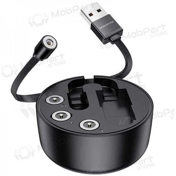 USB kabel Borofone BU26 3in1 microUSB-Lightning-Type-C magnetinic 1.0m (zwart)