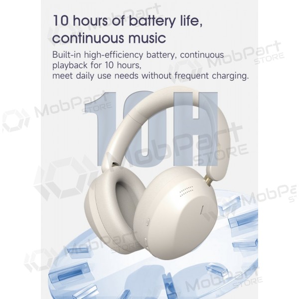 Draadloze hoofdtelefoon met microfoon Dudao X22Max Bluetooth USB-C wit