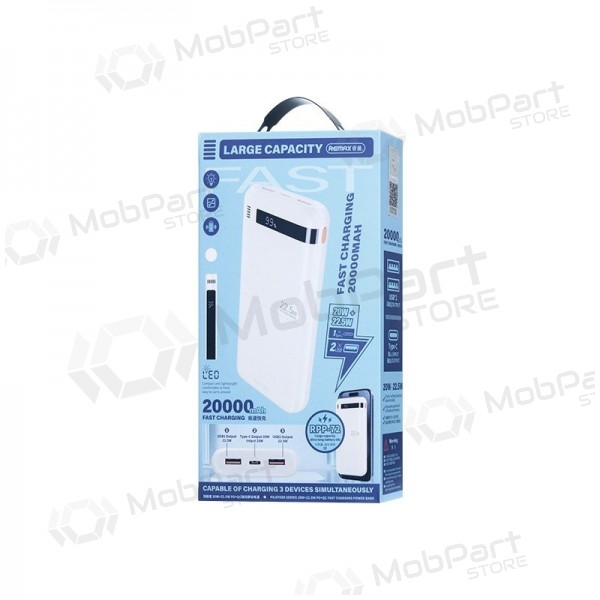Externe batterij Power Bank Remax RPP-72 22.5W 20000mAh zwart