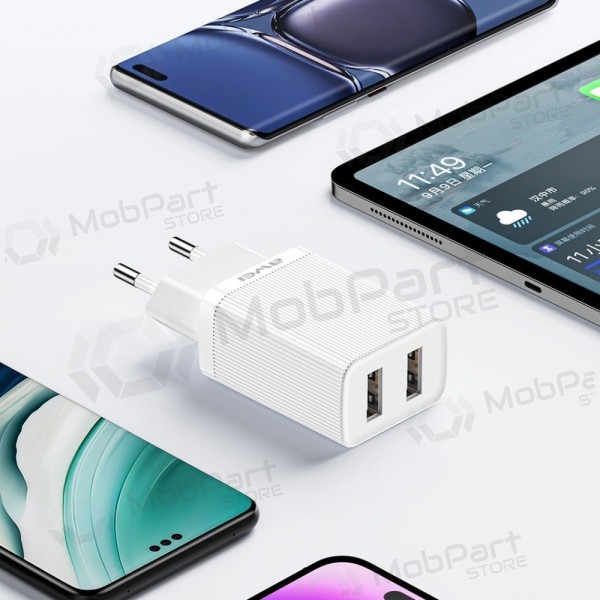 Lader Awei C15L-EU 2xUSB-A 10W + USB to Lightning cable wit