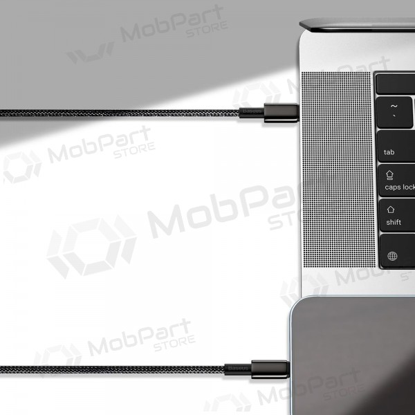USB-kabel Baseus Tungsten Gold Fast Data Type-C - Type-C 100W 1.0m (zwart) CATWJ-01