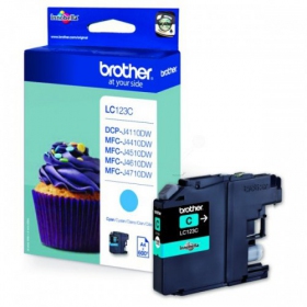 Brother LC 123 (LC123C), cyaan cartridge voor inkjetprinters