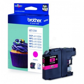 Brother LC 123 (LC123M), magenta cartridge voor inkjetprinters