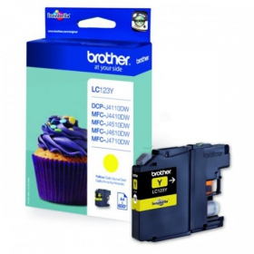 Brother LC 123 (LC123Y), gele inktcartridge voor inkjetprinters