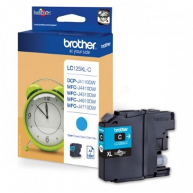 Brother LC125XLC (LC125XLC), cyaan cartridge voor inkjetprinters