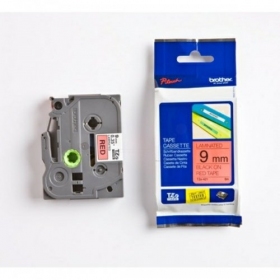 Brother TZe-421 (TZe421) gelamineerde labeltape 9mm 8m, zwart op rood