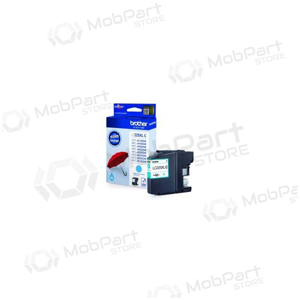 Brother LC 225XL (LC225XLC), cyaan cartridge voor inkjetprinters, 1200 pagina's.