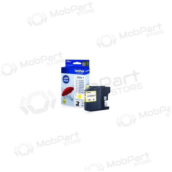 Brother LC 225XL (LC225XLY), gele cartridge voor inkjetprinters, 1200 pagina's.