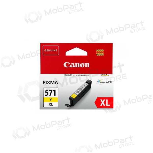 Canon CLI-571XLY (0334C001), gele inktcartridge voor inkjetprinters, 715 pagina's.