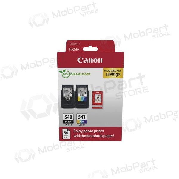 Canon PG-540/CL-541 (5225B013) fotowaardepakket inktcartridgeset, ZW/CMY