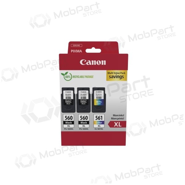 Canon PG-560XL/CL-561XL (3712C009) Inktcartridgeset, BK/CMY