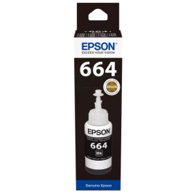 Epson 664BK (C13T66414A) Navulinktfles, Zwart