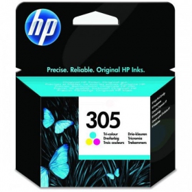 HP nr. 305 cartridge set (3YM60AE), cyaan, magenta, gele cartridge voor inkjetprinters, 100 pagina's