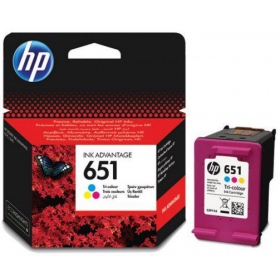 HP nr. 651 (C2P11AE), driekleuren cartridge voor inkjetprinters, 300 pagina's