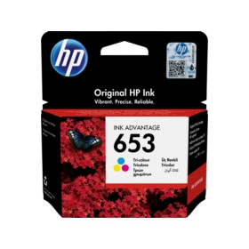 HP nr. 653 cartridge set (3YM74AE), cyaan, magenta, gele cartridge