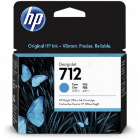 HP No.712 (3ED67A), blauwe cartridge voor inkjetprinters, 29ml.