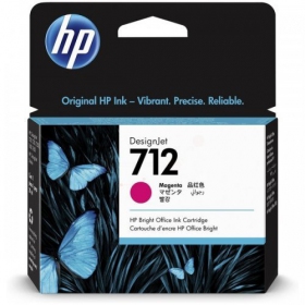 HP nr.712 (3ED68A), paarse cartridge voor inkjetprinters, 29ml.