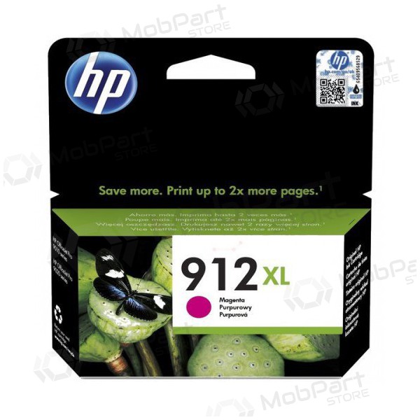 HP (3YL82AE, 912XL) paarse inktcartridge voor inkjetprinters, 825 pagina's.