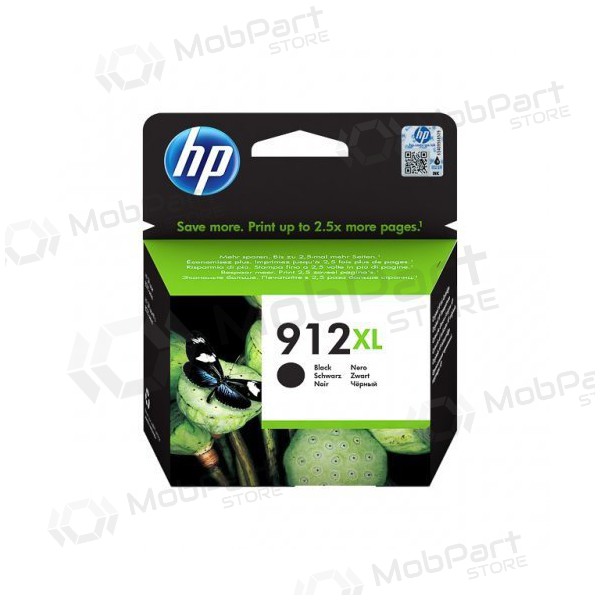 HP (3YL84AE, 912XL), zwarte inktcartridge voor inkjetprinters, 825 pagina's.