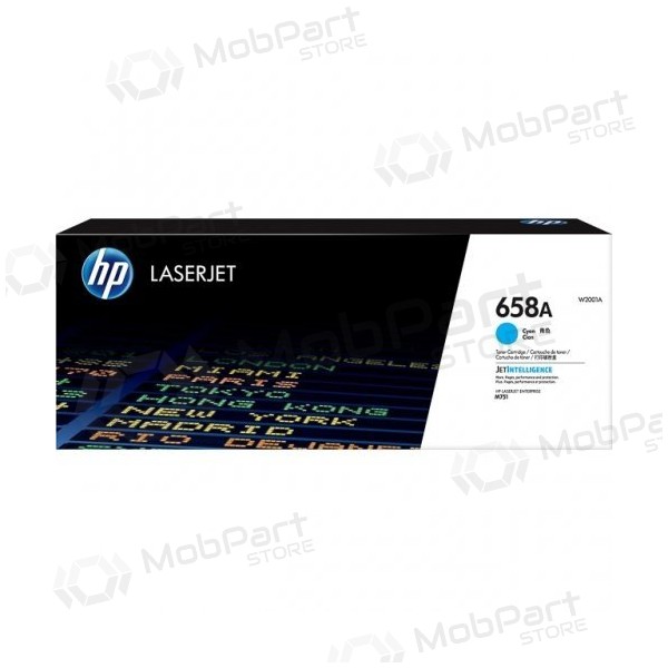 HP 658A (W2001A) lasercartridge, cyaan