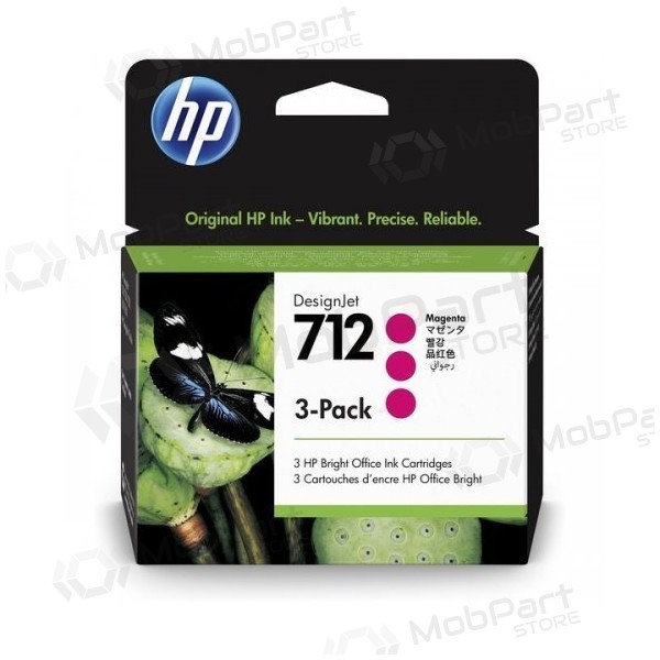 HP 712 3-pack (3ED78A) Inktcartridge, Magenta
