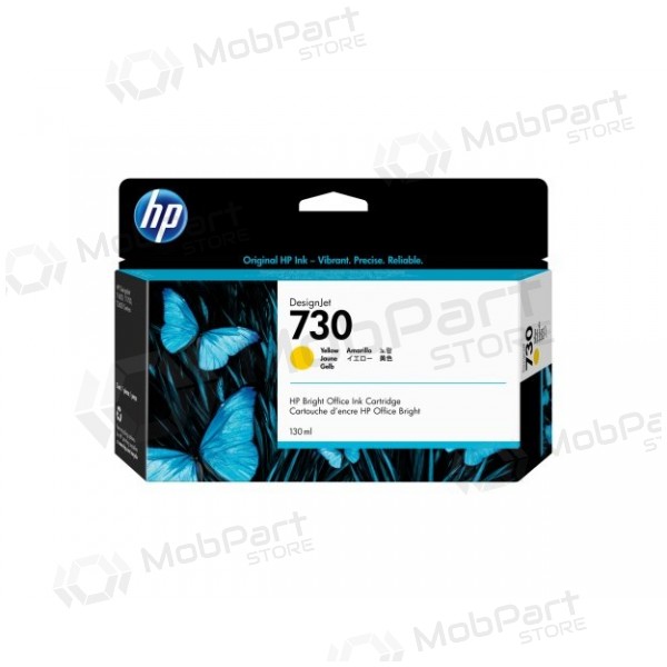 HP 730 (P2V64A) Inktcartridge, Geel