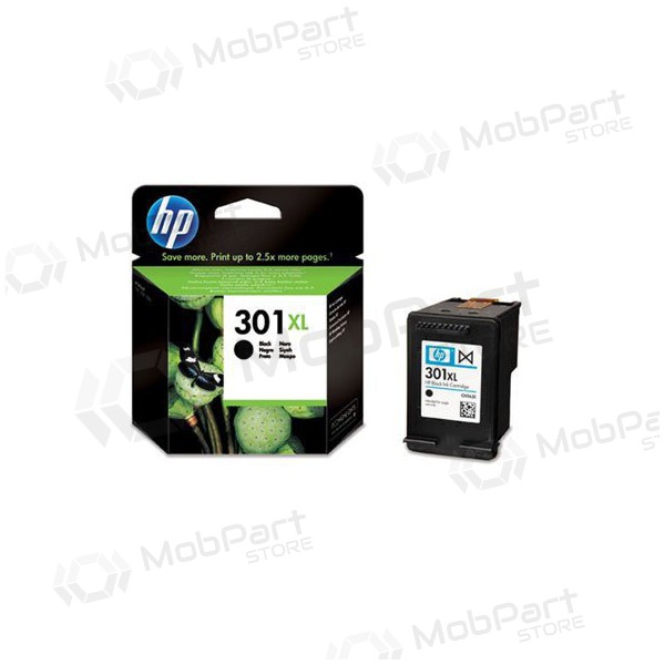 HP No.301 XL (CH563EE) zwarte inktcartridge voor inkjetprinters, 480 pagina's.