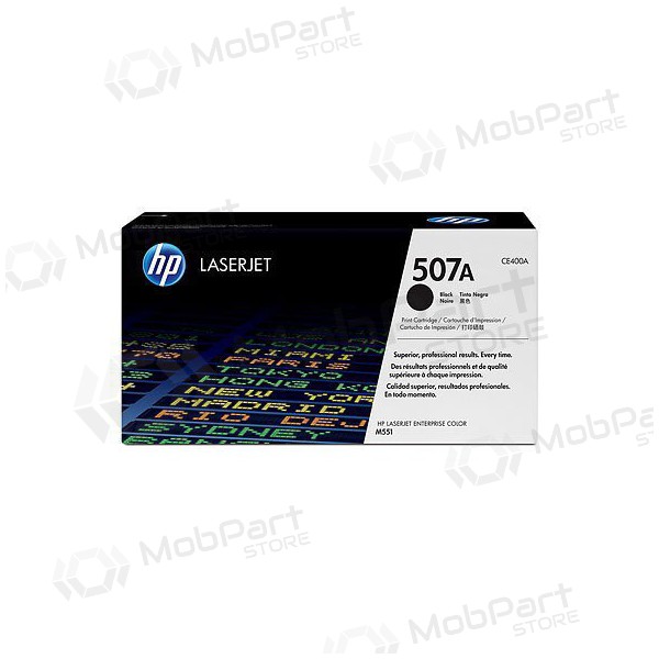 - HP No.507A (CE400A), zwarte toner voor laserprinters, 5500 pagina's