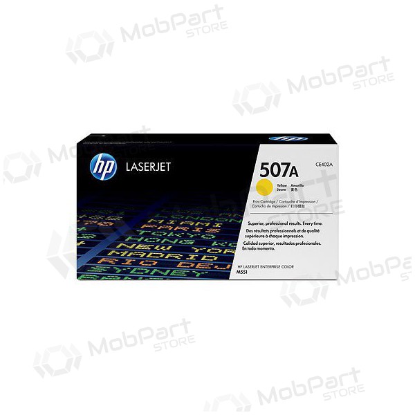 HP No.507A (CE402A), geel patroon voor laserprinters, 6000 pagina's.