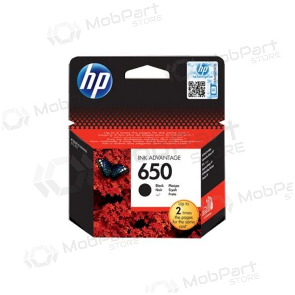 HP No.650 (CZ101AE), zwarte cartridge voor inkjetprinters