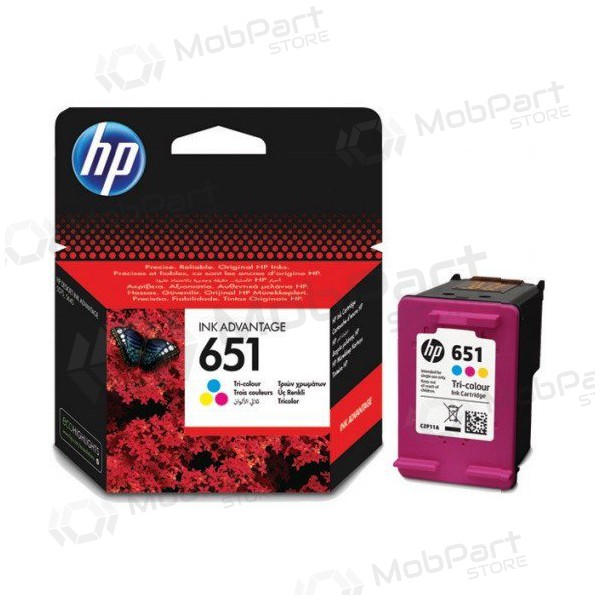 HP No.651 (C2P11AE), driekleuren inktcartridge voor inkjetprinters, 300 pagina's.