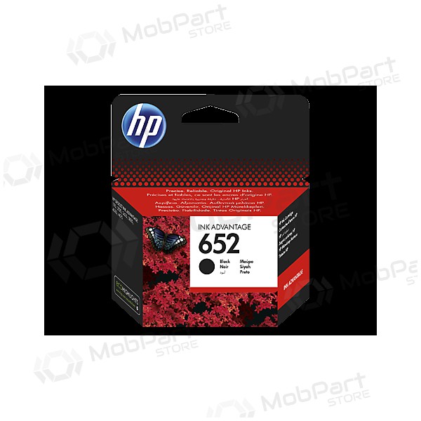 HP No.652 (F6V25AE), zwarte cartridge voor inkjetprinters, 360 pagina's.