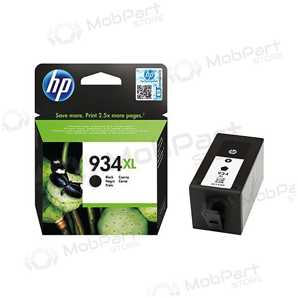HP Nr. 934XL HC (C2P23AE), zwarte cartridge voor inkjetprinters, 1000 pagina's