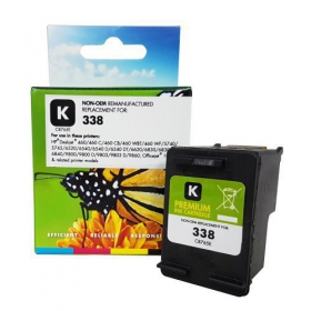 Niet-originele Static Control HP 338 (C8765EE), zwarte cartridge voor inkjetprinters, 480 pagina's
