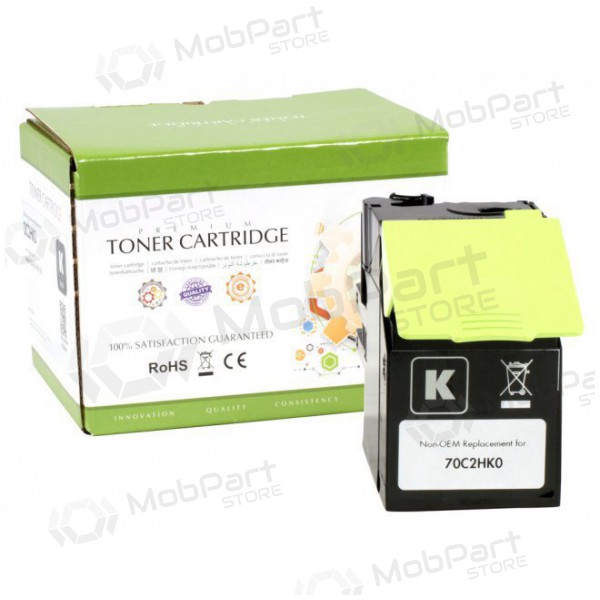 Compatibele Static Control toner cartridge, zwart, voor Lexmark 702HK (70C2HK0), 4000 pagina's.
