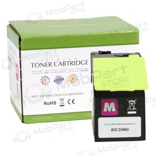 Compatibele Static Control Lexmark 802HM (80C2HM0) magenta toner cartridge voor laserprinters, 3000 pagina's.