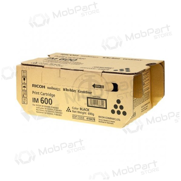 Ricoh IM 600 (418478), zwarte cartridge voor laserprinters, 25500 pagina's