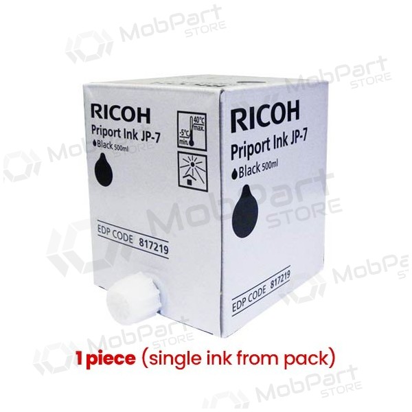 Ricoh JP-7 (817219) inktcartridge, zwart (1 stuk)