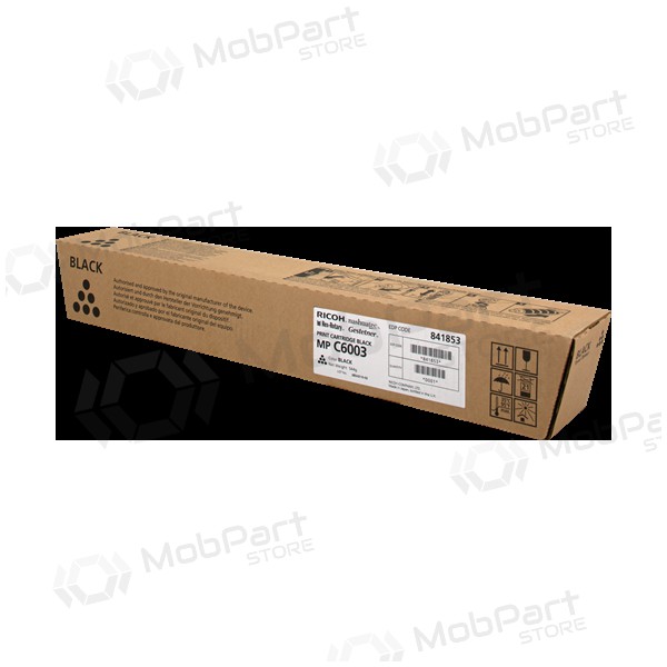 Ricoh MP C6003 (841853), zwart patroon voor laserprinters, 33000 pagina's.