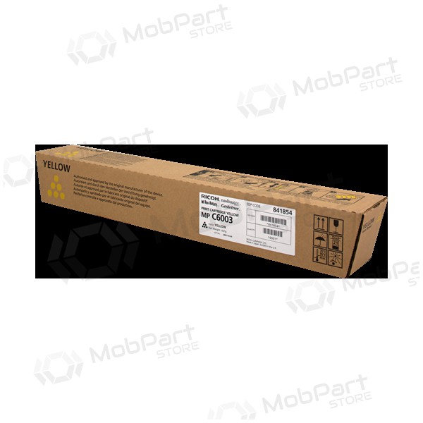 Ricoh MP C6003 (841854), geel patroon voor laserprinters, 22500 pagina's.